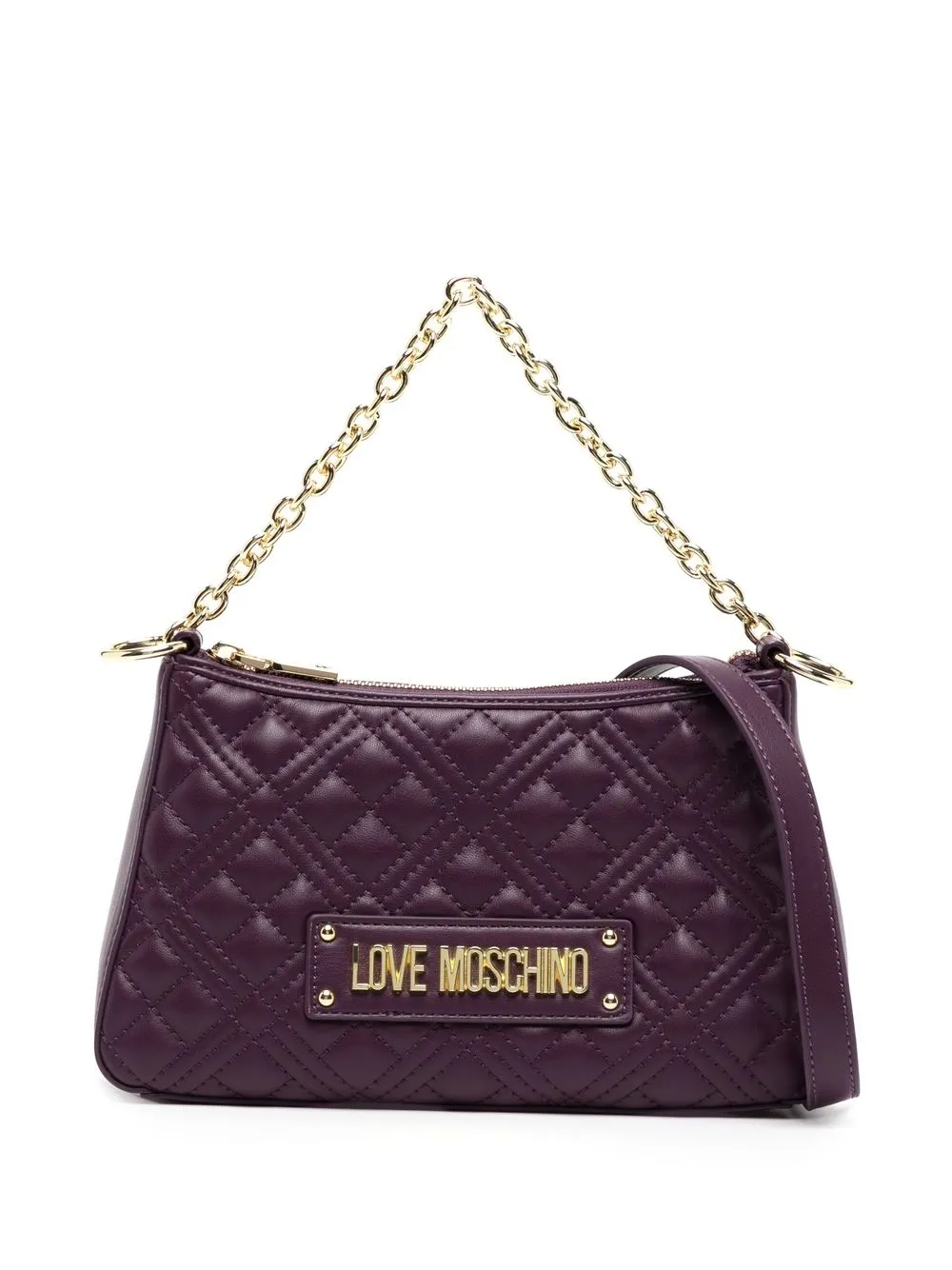 

Love Moschino diamond-quilt shoulder bag - Purple