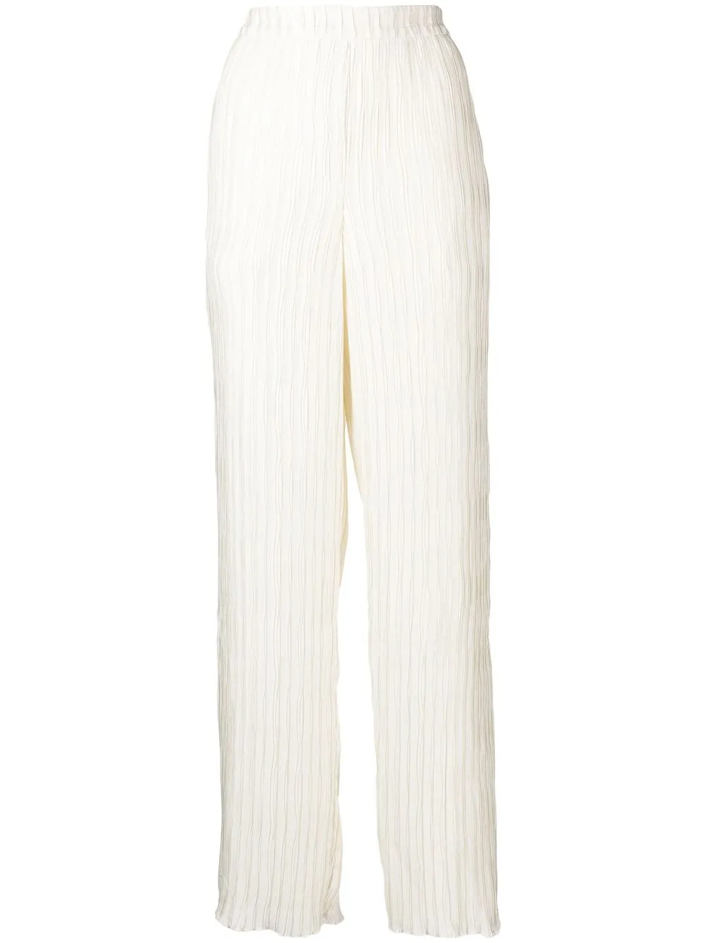 

Simkhai plissé-detail straight trousers - Neutrals