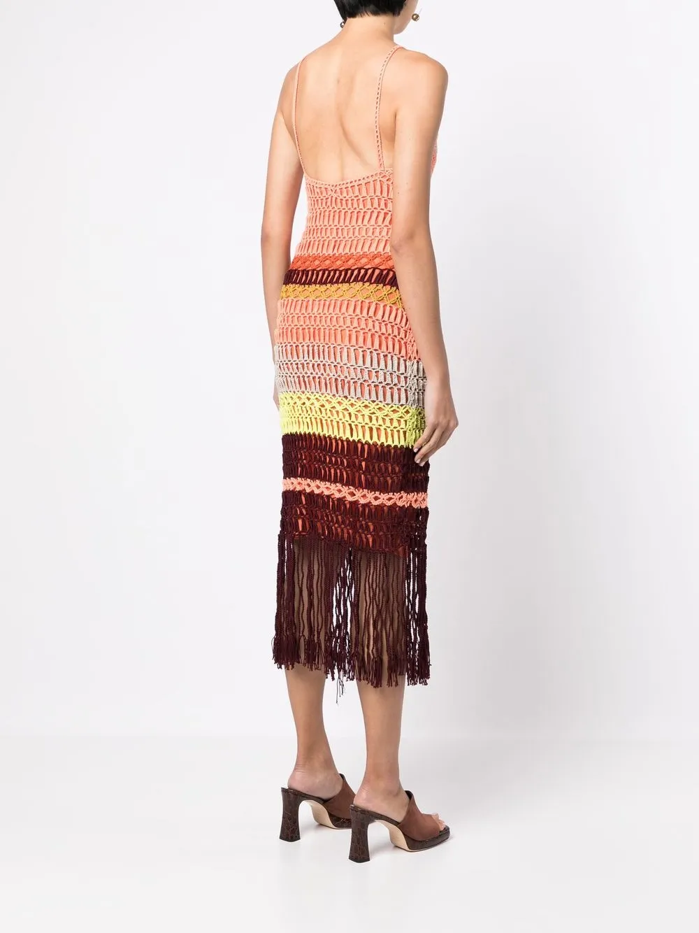 Simkhai Crochet fringedhem Midi Dress Farfetch