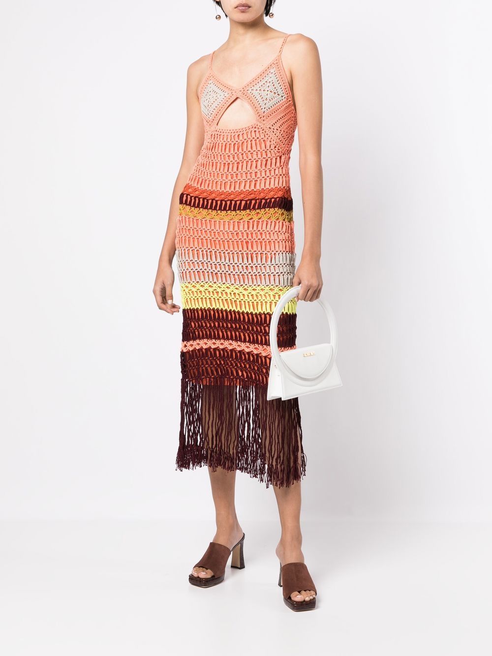 Simkhai Crochet fringed-hem Midi Dress - Farfetch
