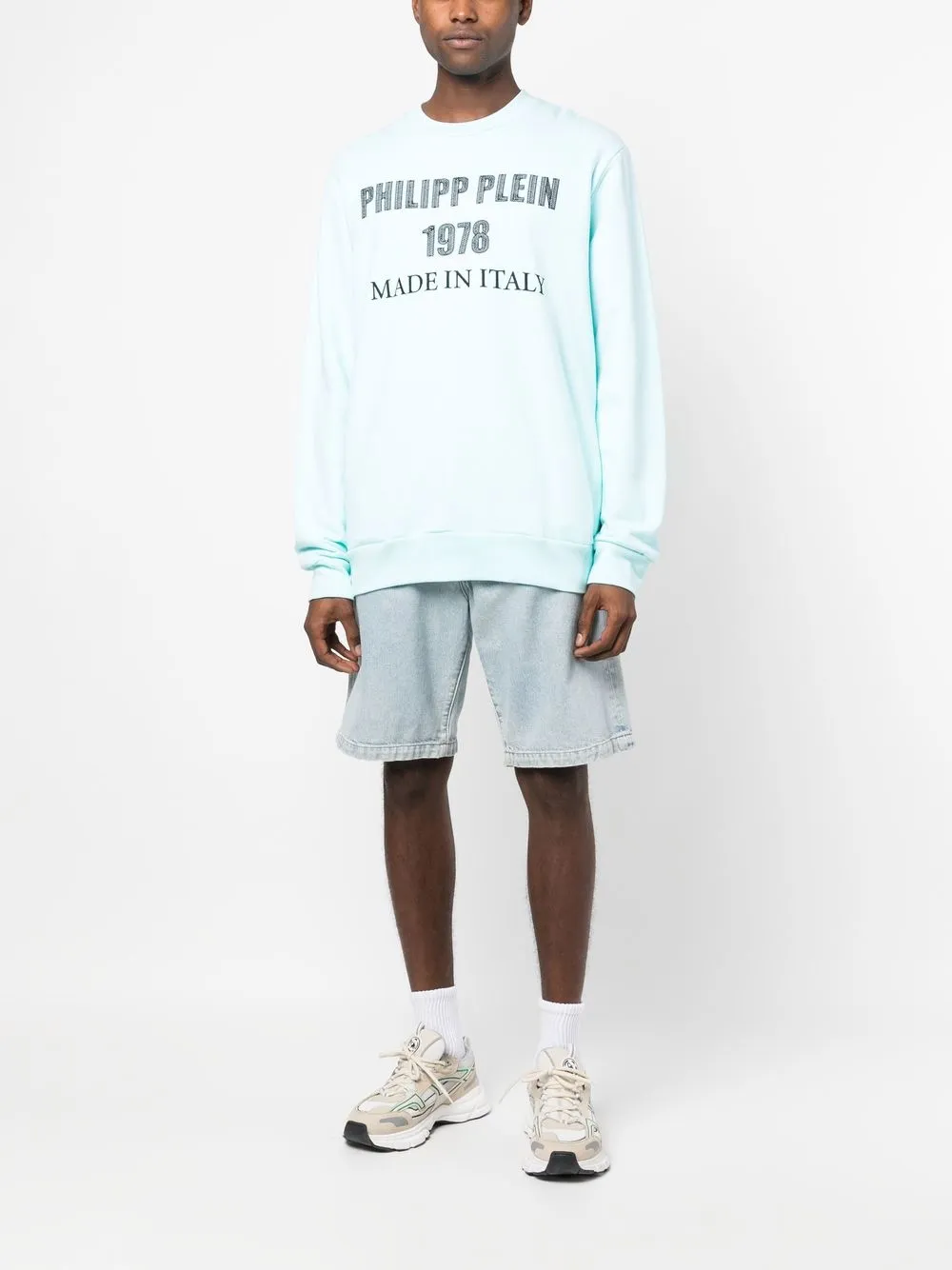 Philipp Plein Sweater met logoprint - Blauw