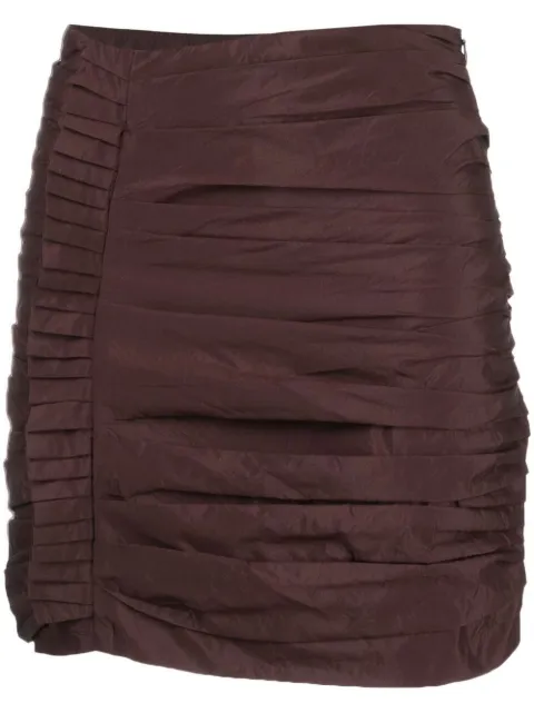 Róhe high-waisted drapped mini skirt
