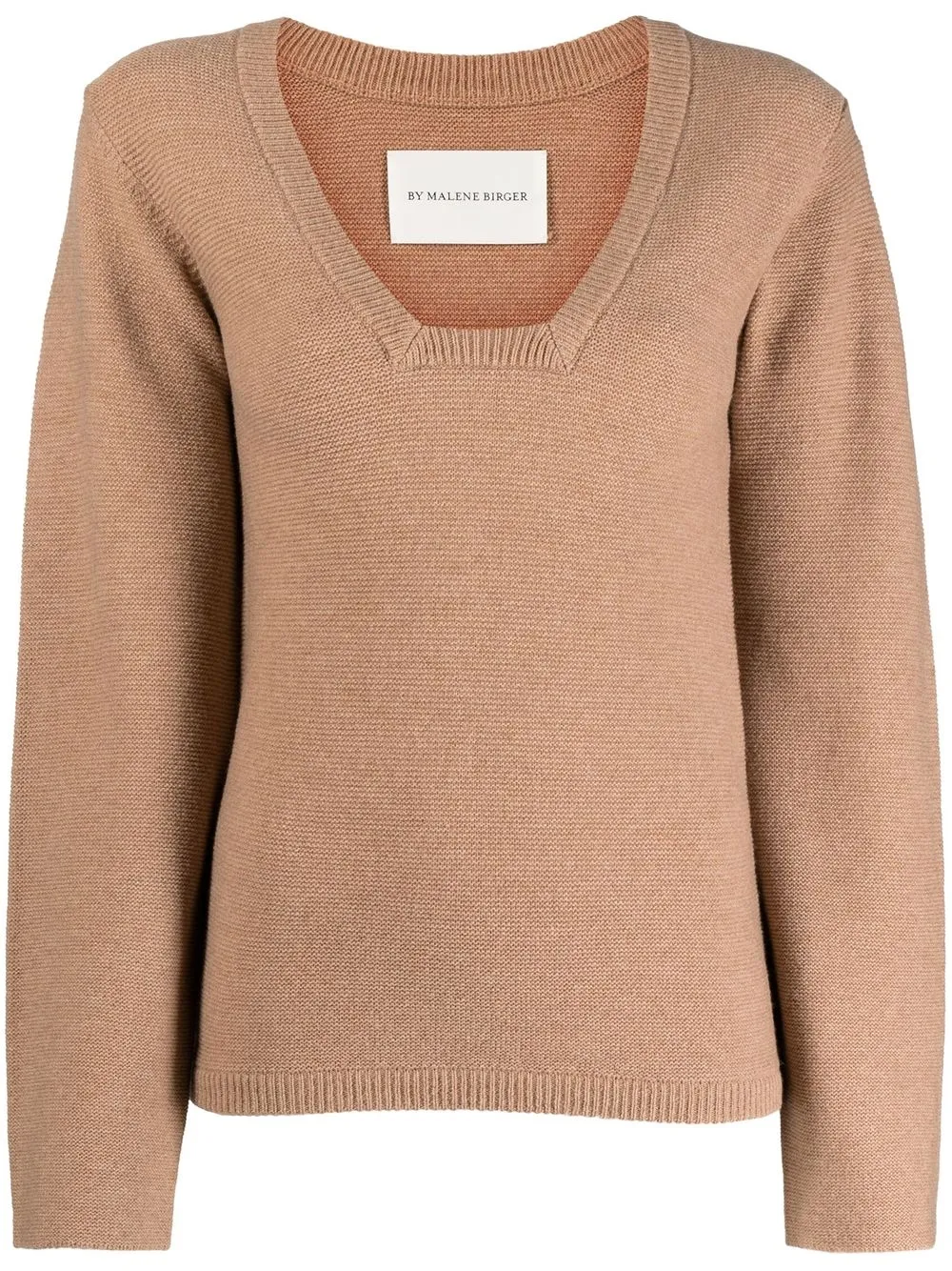 

By Malene Birger U-neck knitted sweater - BEIGe