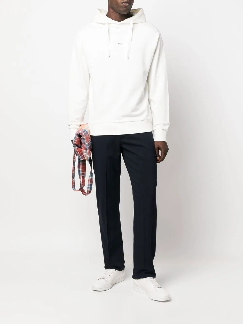A.P.C. Hoodie met logoprint - Wit