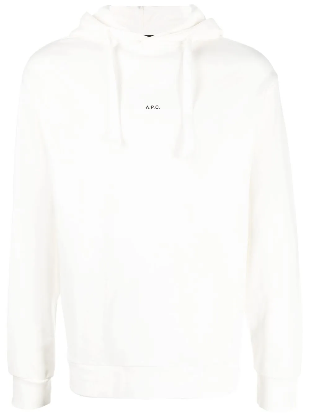 

A.P.C. logo-print pullover hoodie - White