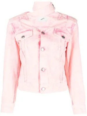 Light pink denim jacket hot sale womens