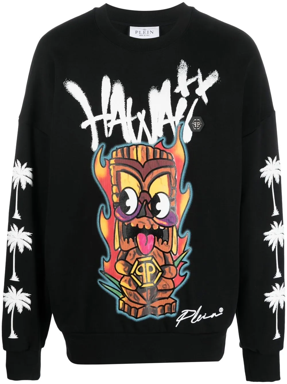 

Philipp Plein LS Hawaii printed sweatshirt - Black