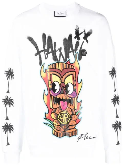 Philipp Plein LS Hawaii printed sweatshirt