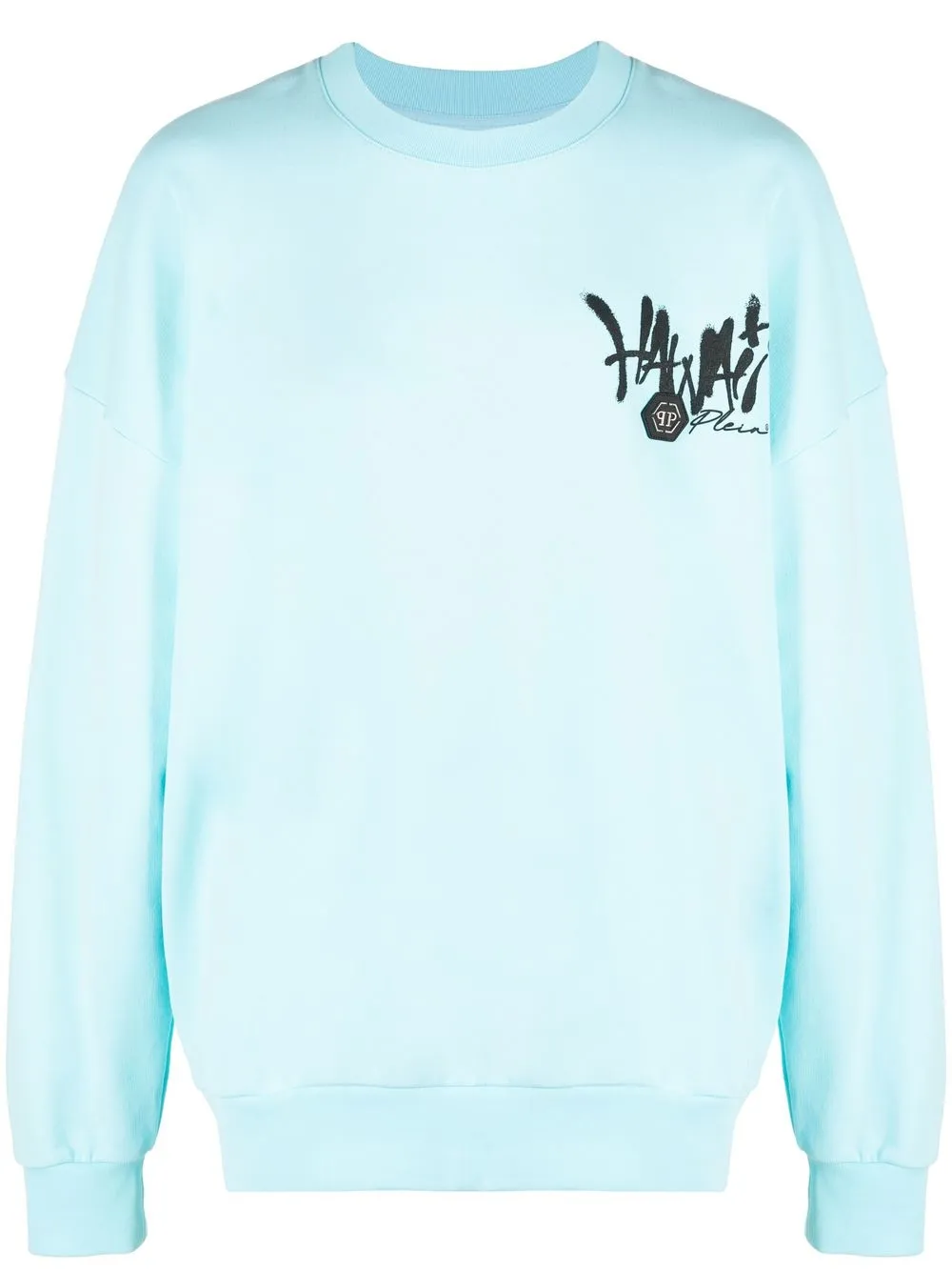 Philipp Plein Hawaii-print Detail Sweatshirt In Blue