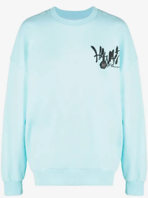 Philipp Plein Hawaii-print detail sweatshirt
