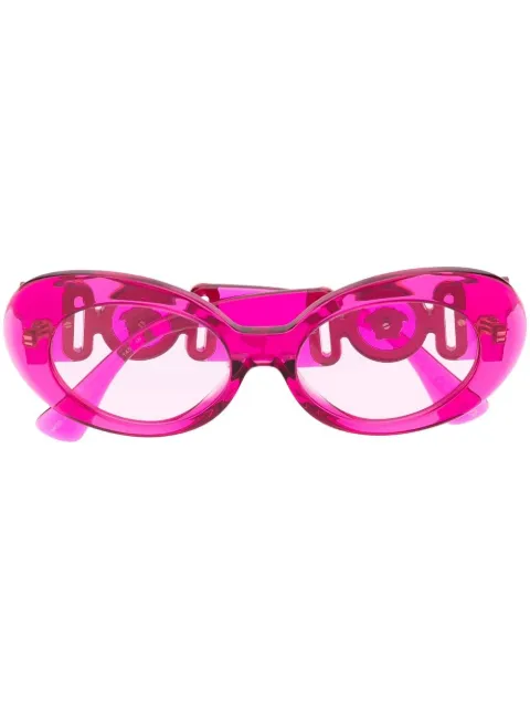 Versace Eyewear Óculos de sol armação oval Medusa