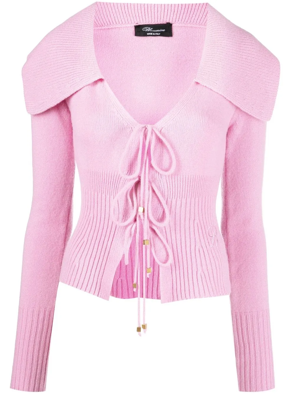 

Blumarine cárdigan con detalle de lazo - Rosado