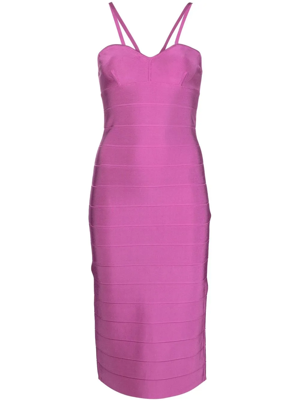 

Hervé Léger Icon strappy midi dress - Pink