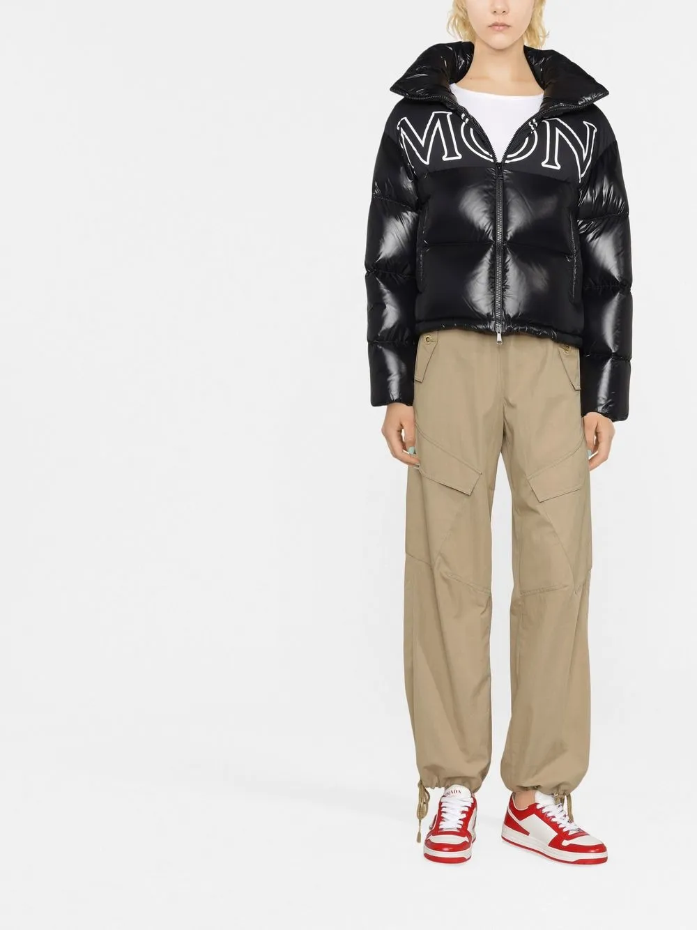 Moncler Gers Logo Print Puffer Jacket | Black | FARFETCH Moncler Gers Logo Print Puffer Jacket | Black | FARFETCH