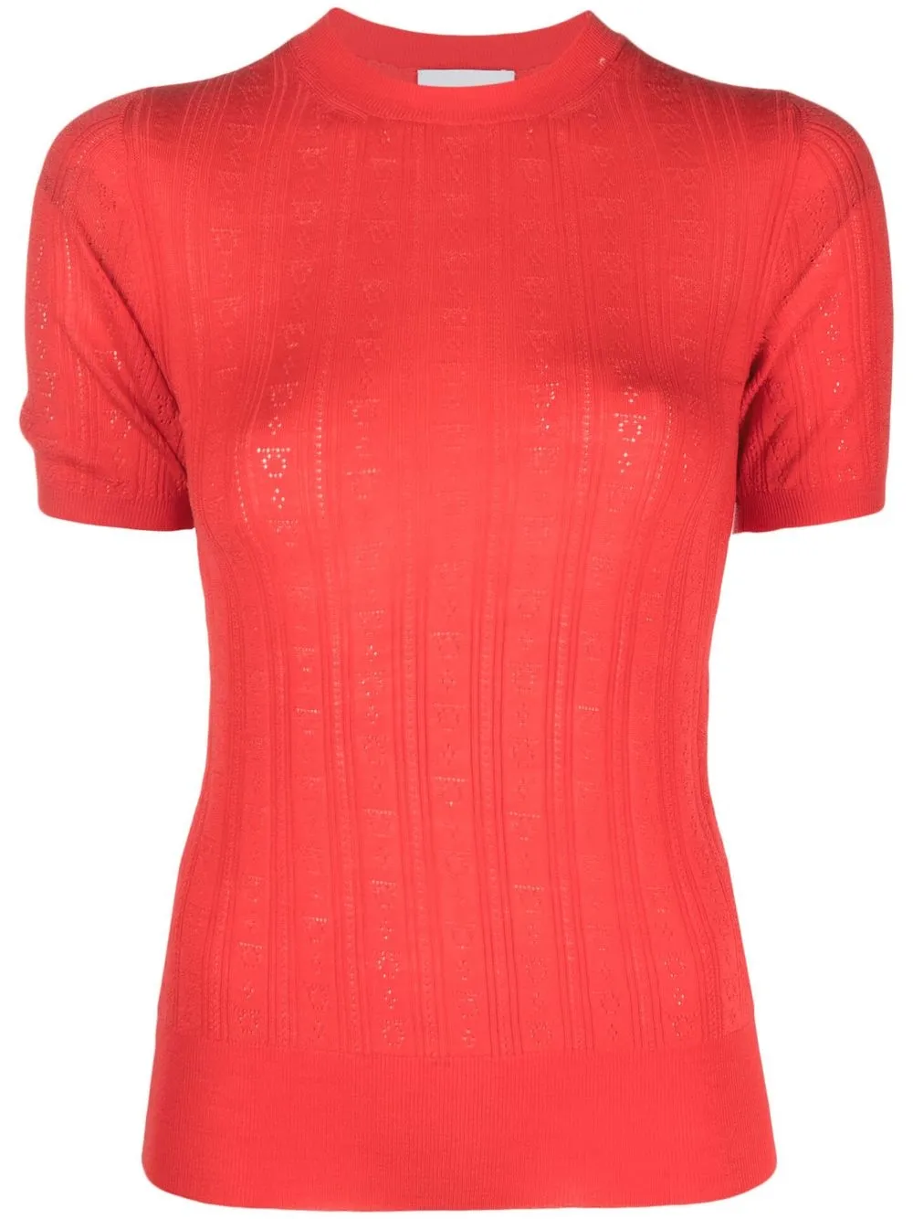 

Salvatore Ferragamo playera de canalé - Rojo