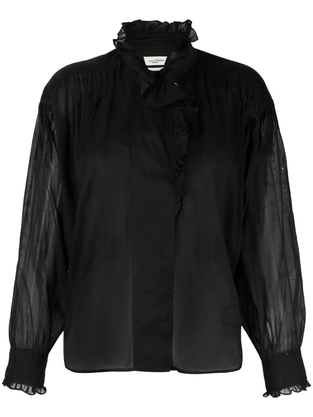 

Isabel Marant Étoile frilled-neck long-sleeve blouse - Black