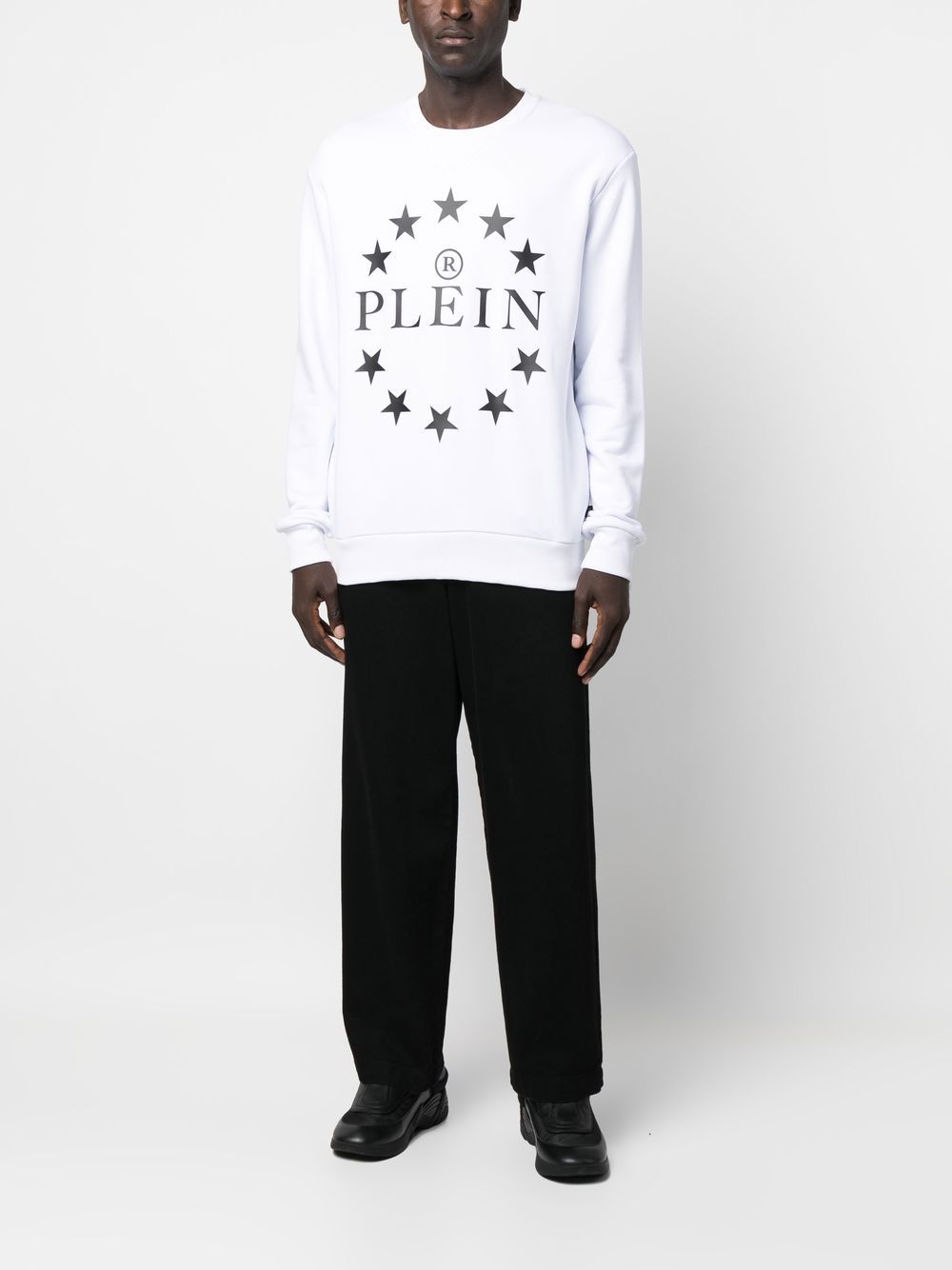 Philipp Plein Sweater met sterrenprint - Wit