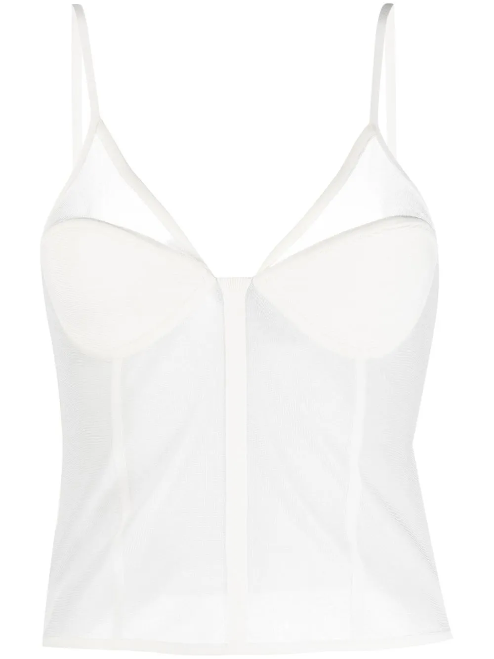 

Hervé Léger top estilo bustier - Blanco