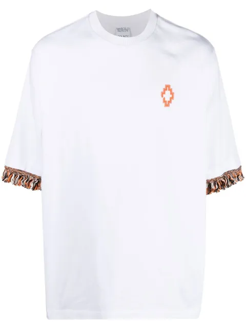 Marcelo Burlon County of Milan fringed-trim T-shirt 