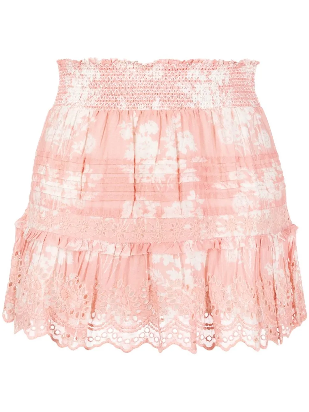 

LoveShackFancy floral print mini skirt - Pink