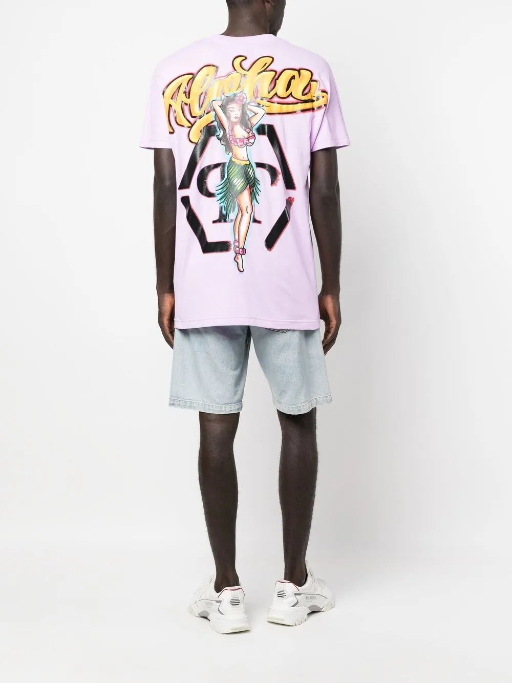 Philipp Plein T-shirt met grafische print - Paars