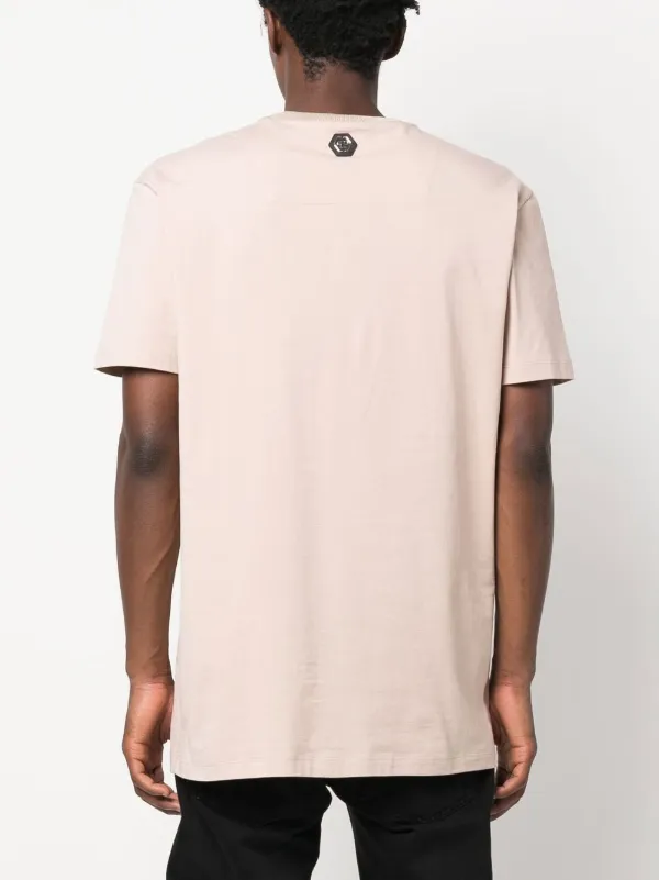 Philipp Plein スカルロゴ Tシャツ | ニュートラル | FARFETCH JP