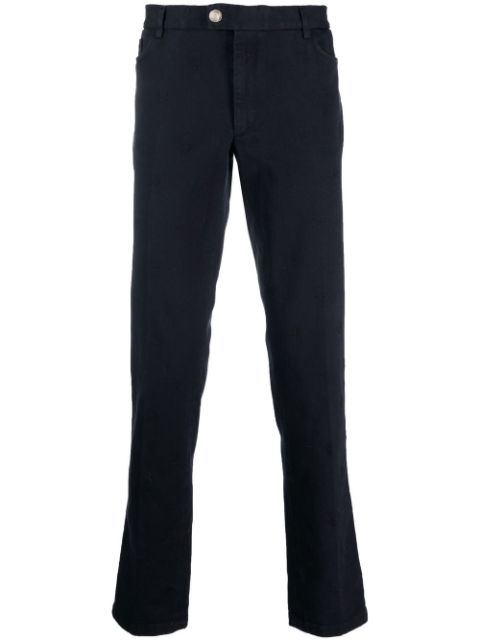 Philipp Plein skull embroidery straight-leg trousers Men