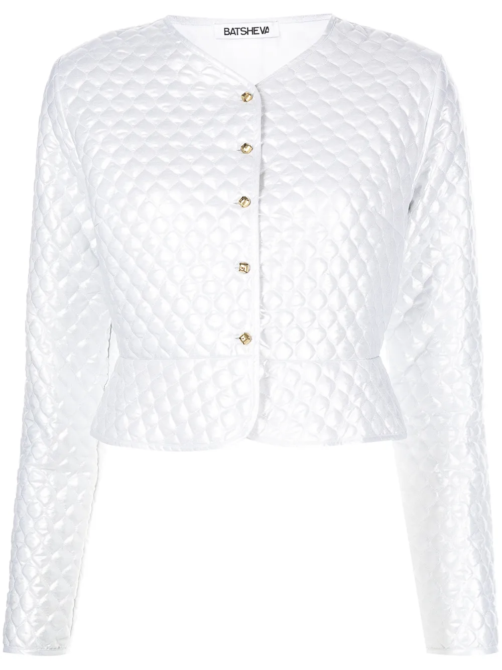 

Batsheva cropped quilted jacket - Silver