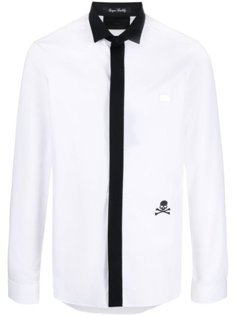 Philipp Plein contrast collar shirt Men