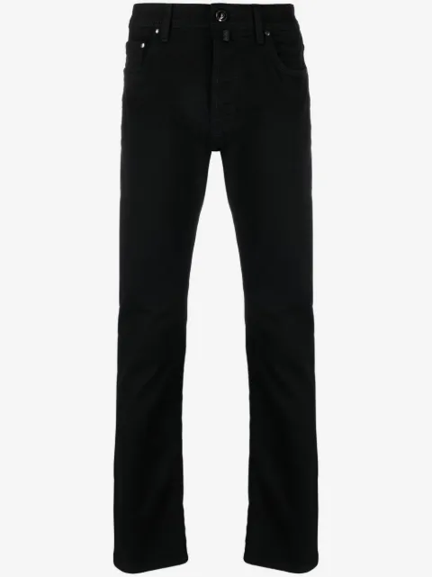 Jacob Cohën logo-patch slim-cut jeans