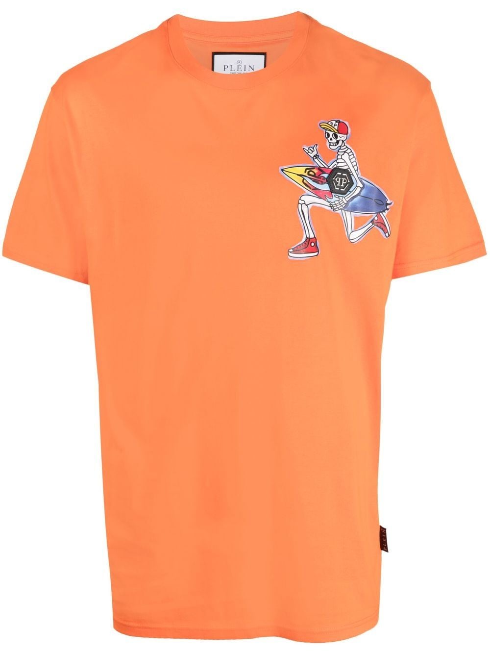 Philipp Plein Hawaii Graphic-print Cotton T-shirt In Orange