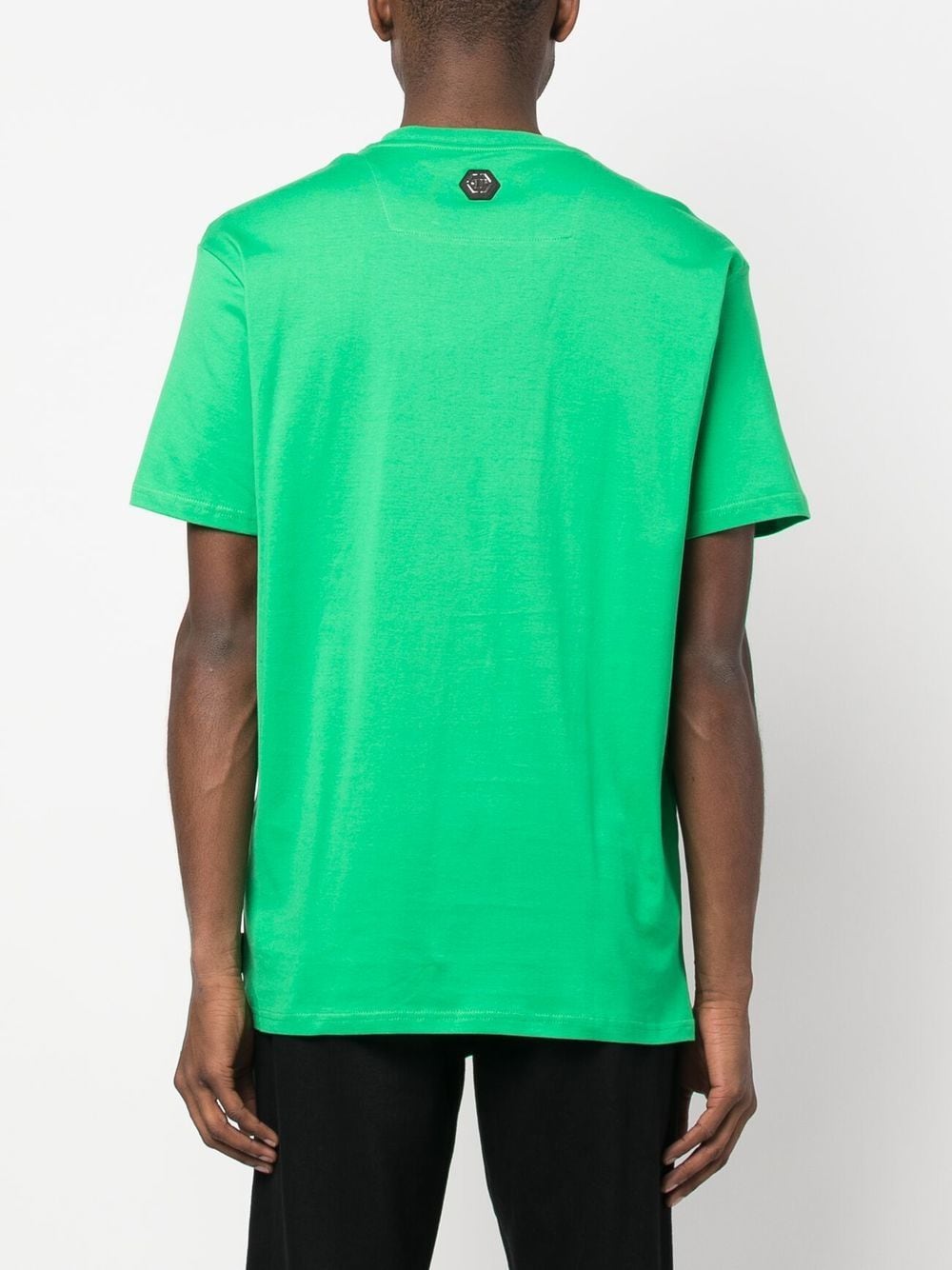 Shop Philipp Plein Snake-print Short-sleeve T-shirt In Green