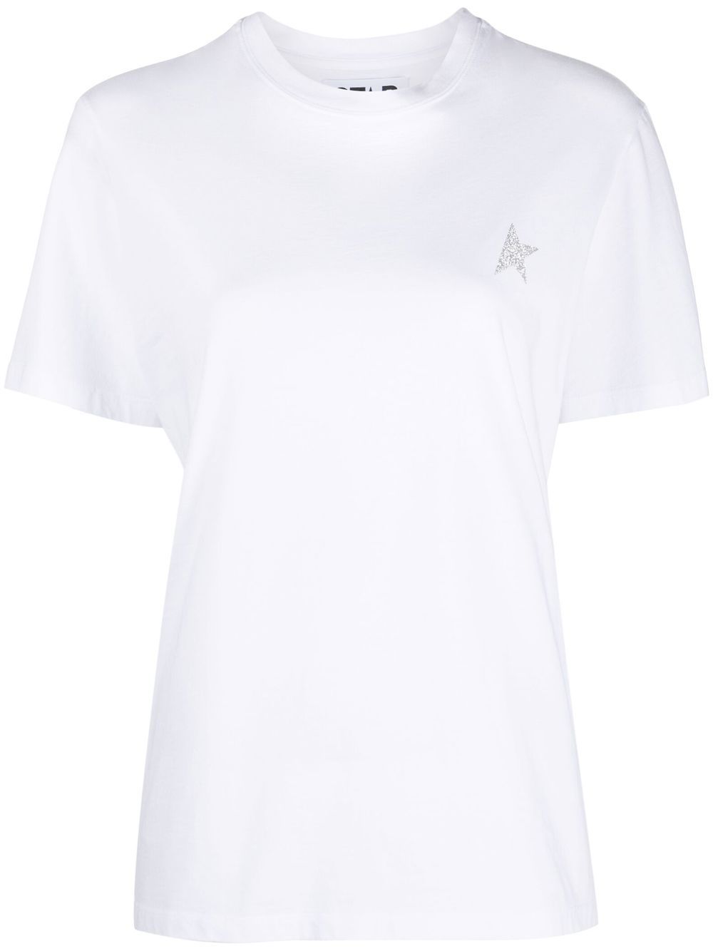 Golden Goose glitter-logo cotton T-shirt - White