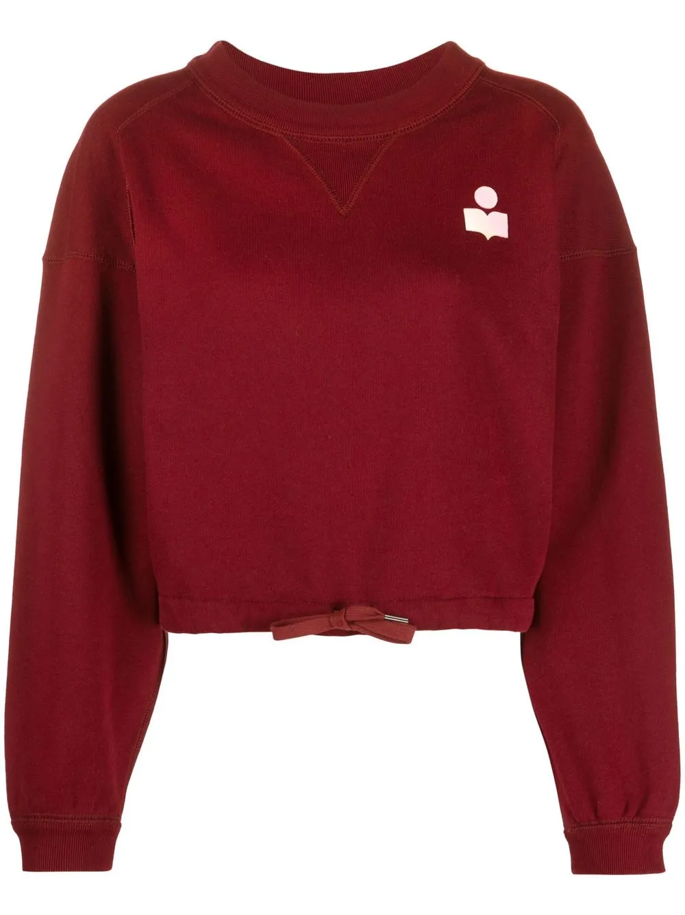 

Isabel Marant Étoile logo-print drawstring-hem sweatshirt - Red