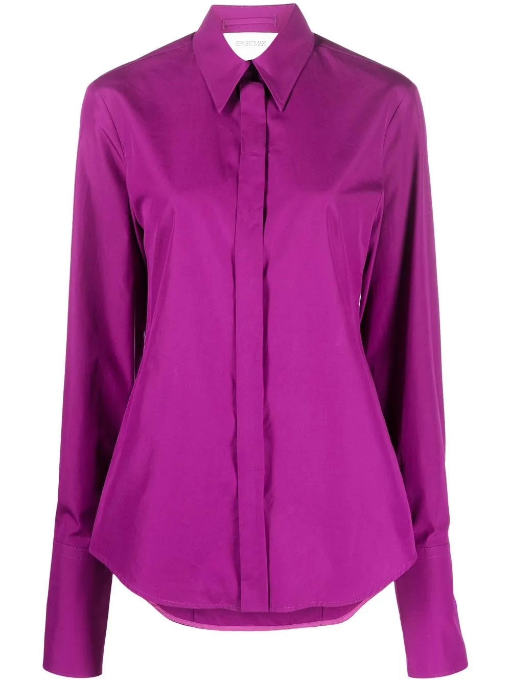 

Sportmax camisa de popelina manga larga - Rosado