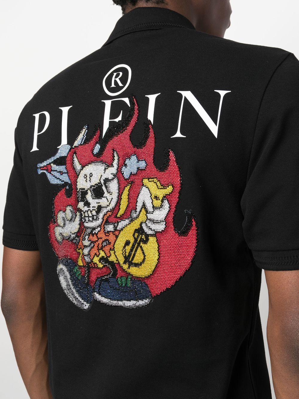 Philipp Plein T-shirt met logo Zwart