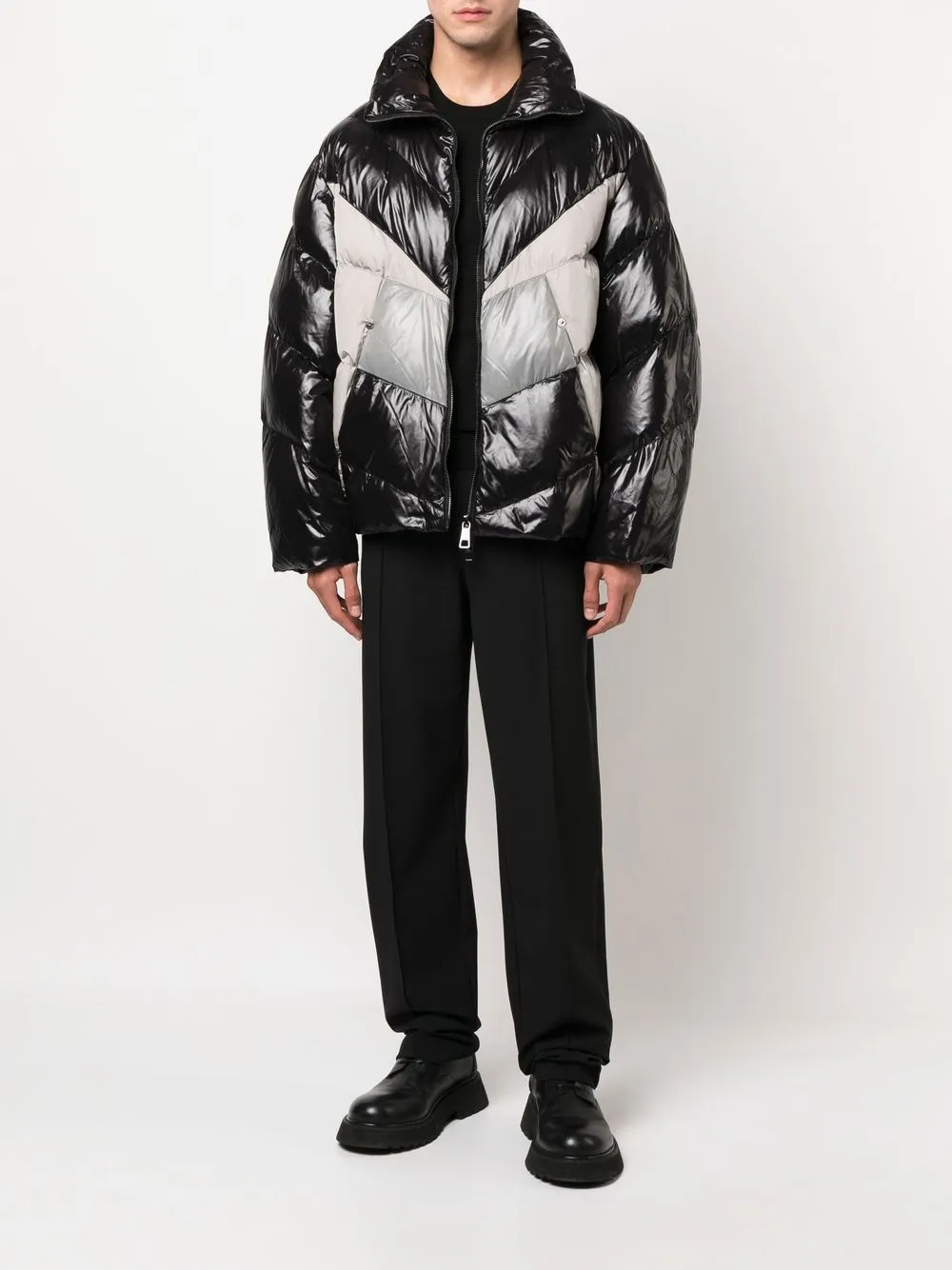 Neil Barrett Jack met chevron streep - Zwart