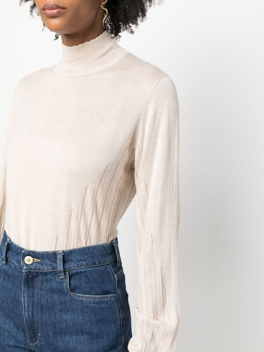 A.P.C. ribbed-knit high-neck jumper Women