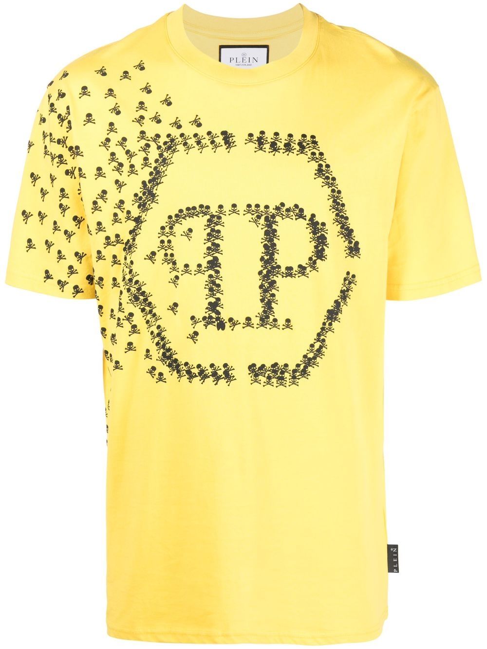 Philipp Plein Skull Bones Logo印花t恤 In Yellow
