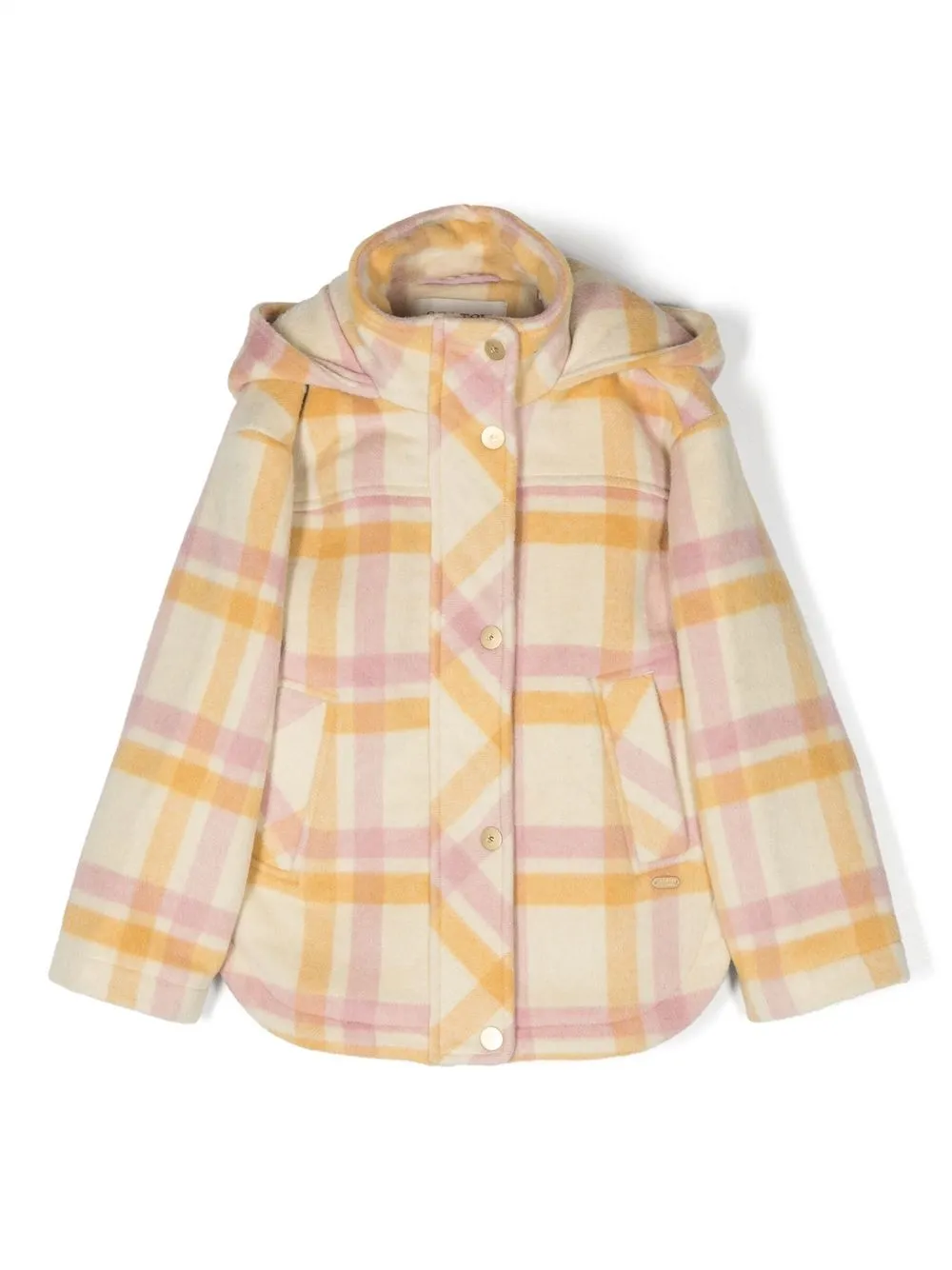 

Scotch & Soda hooded plaid pattern coat - Yellow