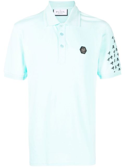 Philipp Plein Skull and Bones cotton polo shirt Men