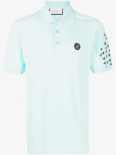 Philipp Plein Skull and Bones cotton polo shirt