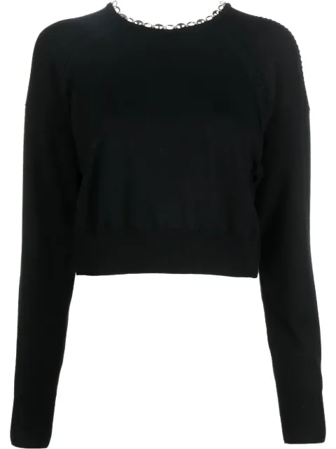Rabanne chain-link neckline sweater