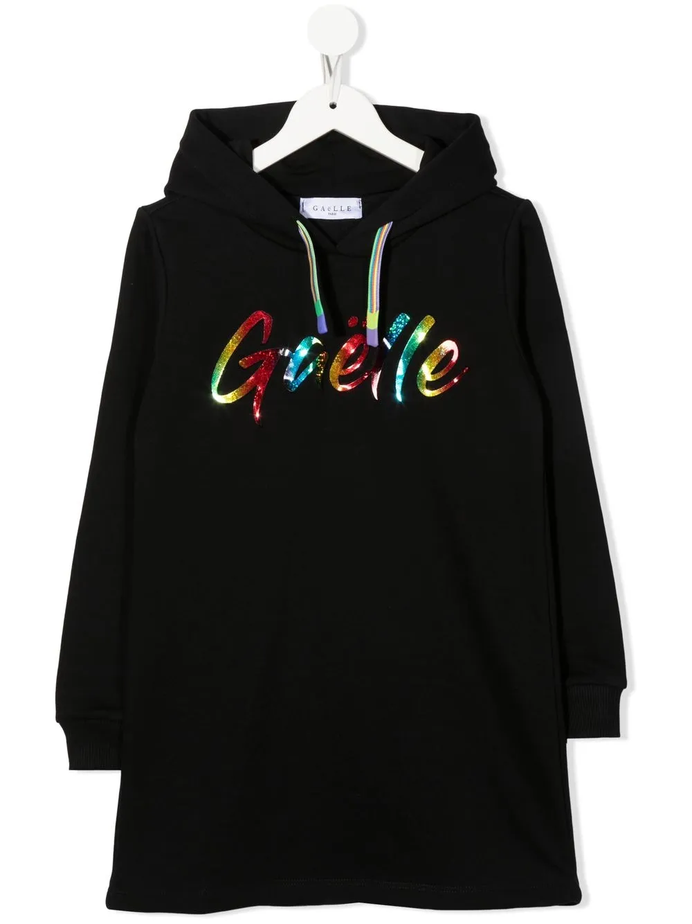 

Gaelle Paris Kids logo hoodie dress - Black