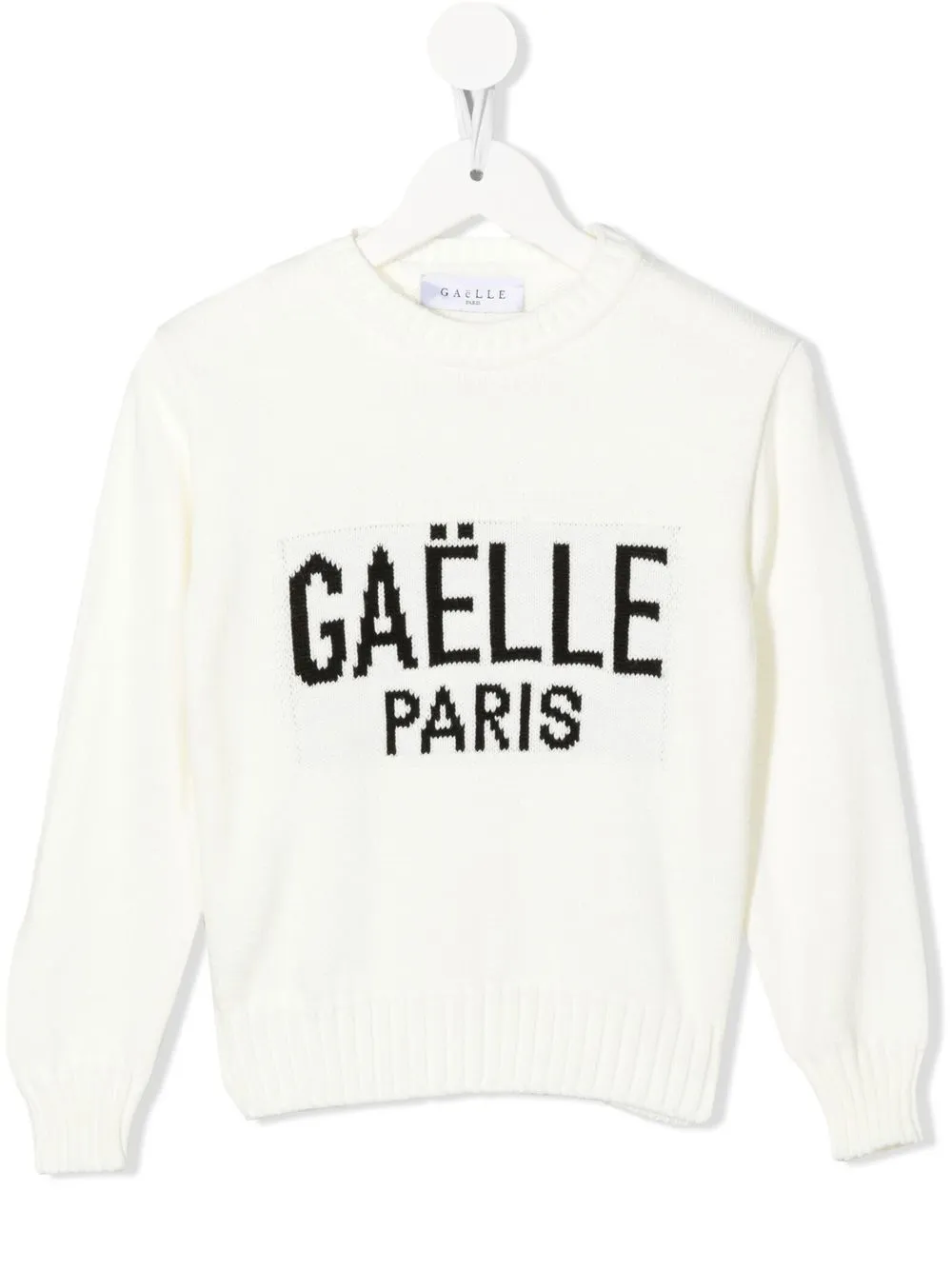 

Gaelle Paris Kids suéter tejido con logo - Blanco