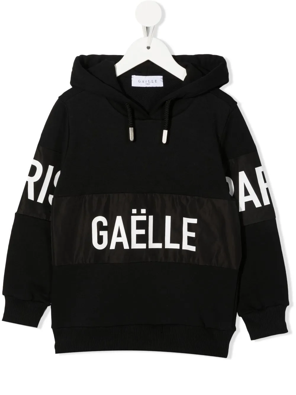 

Gaelle Paris Kids logo print hoodie - Black