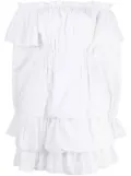 Philipp Plein tiered mini dress - White