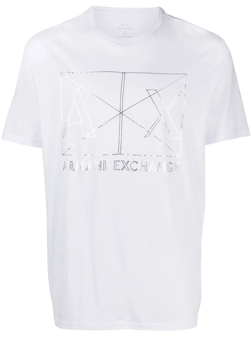 

Armani Exchange logo-print short-sleeved T-shirt - White