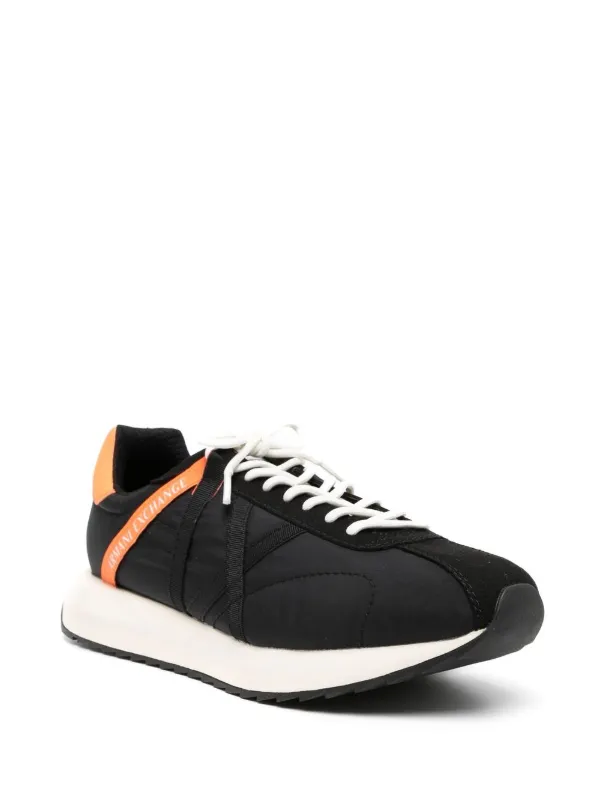 Armani Exchange Side logo-print Detail Sneakers | Black
