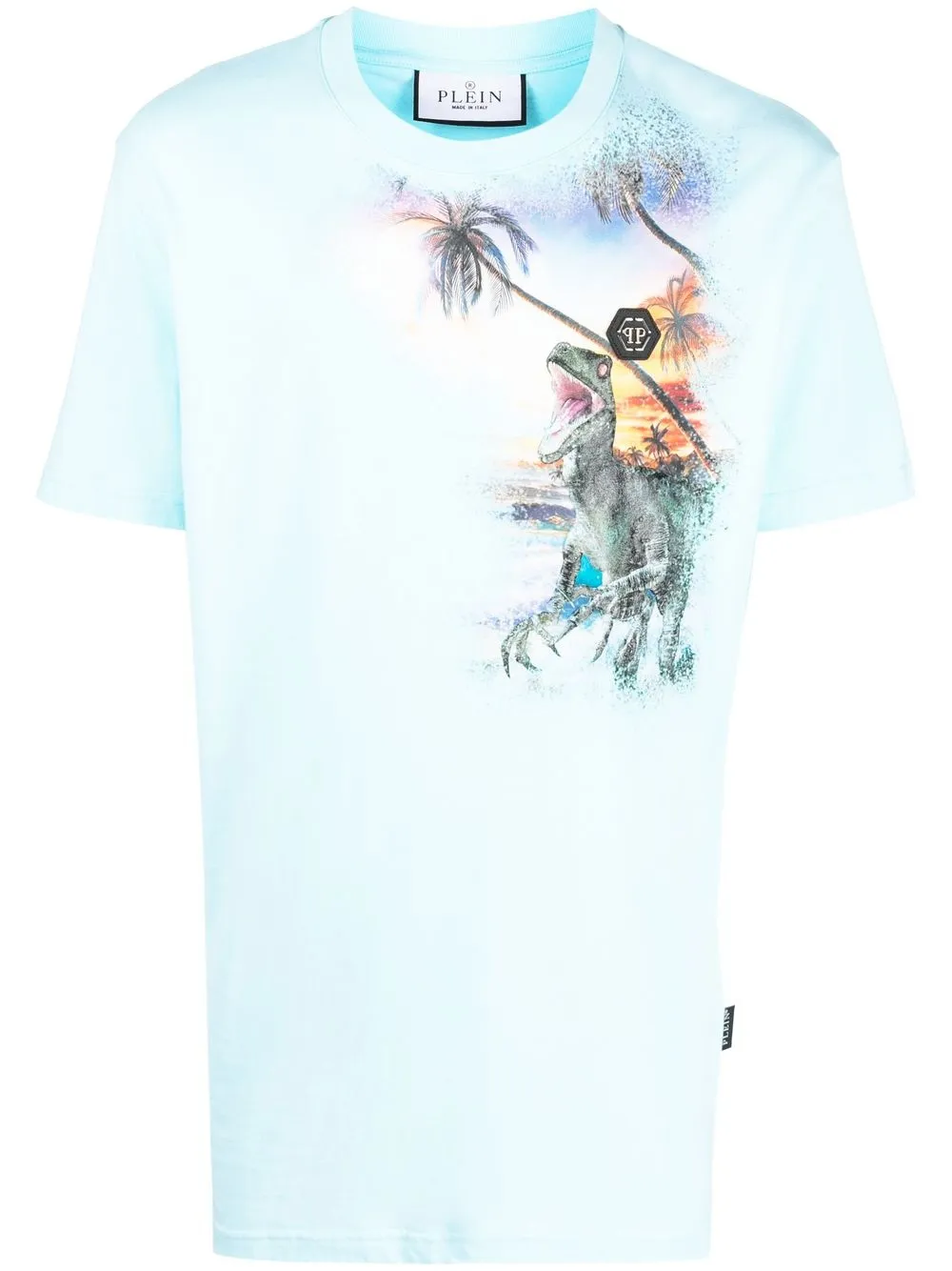 

Philipp Plein Hawaii graphic T-shirt - Blue